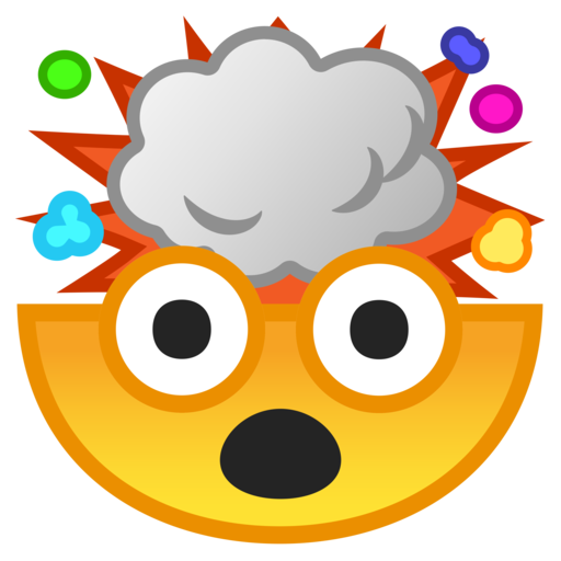 Cabeça Explodindo Emoji | "Rosto Com Cabeça Explodindo" - 512 x 512 png 62kB