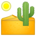 Android Pie; U+1F3DC U+FE0F; Emoji