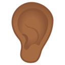 Android Pie; U+1F442 U+1F3FE; Emoji