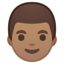Android Pie; U+1F468 U+1F3FD; Emoji