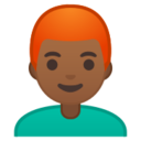 Android Pie; U+1F468 U+1F3FE U+200D U+1F9B0; Emoji