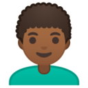 Android Pie; U+1F468 U+1F3FE U+200D U+1F9B1; Emoji