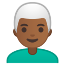Android Pie; U+1F468 U+1F3FE U+200D U+1F9B3; Emoji
