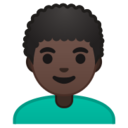 Android Pie; U+1F468 U+1F3FF U+200D U+1F9B1; Emoji