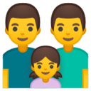 Android Pie; U+1F468 U+200D U+1F468 U+200D U+1F467; Emoji