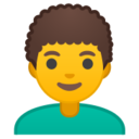 Android Pie; U+1F468 U+200D U+1F9B1; Emoji
