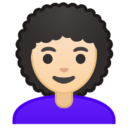 Android Pie; U+1F469 U+1F3FB U+200D U+1F9B1; Emoji