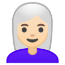 Android Pie; U+1F469 U+1F3FB U+200D U+1F9B3; Emoji