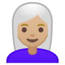 Android Pie; U+1F469 U+1F3FC U+200D U+1F9B3; Emoji