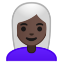 Android Pie; U+1F469 U+1F3FF U+200D U+1F9B3; Emoji