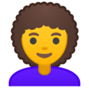 Android Pie; U+1F469 U+200D U+1F9B1; Emoji