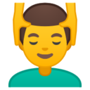 Android Pie; U+1F486 U+200D U+2642 U+FE0F; Emoji