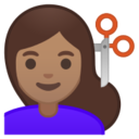 Android Pie; U+1F487 U+1F3FD U+200D U+2640 U+FE0F; Emoji