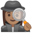 Android Pie; U+1F575 U+1F3FD U+200D U+2640 U+FE0F; Emoji