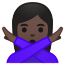 Android Pie; U+1F645 U+1F3FF; Emoji