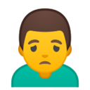 Android Pie; U+1F64D U+200D U+2642 U+FE0F; Emoji