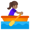 Android Pie; U+1F6A3 U+1F3FD U+200D U+2640 U+FE0F; Emoji
