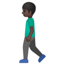 Android Pie; U+1F6B6 U+1F3FF U+200D U+2642 U+FE0F; Emoji