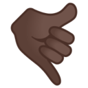 Android Pie; U+1F919 U+1F3FF; Emoji