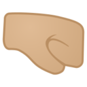 Android Pie; U+1F91C U+1F3FC; Emoji
