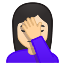 Android Pie; U+1F926 U+1F3FB; Emoji