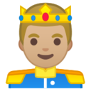 Android Pie; U+1F934 U+1F3FC; Emoji