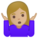 Android Pie; U+1F937 U+1F3FC; Emoji