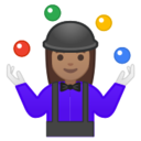 Android Pie; U+1F939 U+1F3FD U+200D U+2640 U+FE0F; Emoji