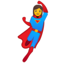 Android Pie; U+1F9B8 U+200D U+2640 U+FE0F; Emoji