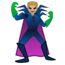 Android Pie; U+1F9B9 U+1F3FC U+200D U+2642 U+FE0F; Emoji