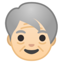 Android Pie; U+1F9D3 U+1F3FB; Adulto Mais Velho: Pele Clara Emoji