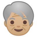 Android Pie; U+1F9D3 U+1F3FC; Adulto Mayor: Color De Piel 3 Emoji