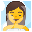 Android Pie; U+1F9D6; Persona En Cuarto De Vapor Emoji