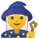 Android Pie; U+1F9D9; Mago (Pessoa) Emoji