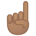 Android Pie; U+261D U+1F3FD; Emoji