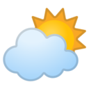 Android Pie; U+26C5; Emoji