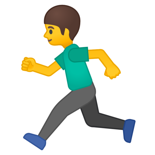 Desenho de Emoji correndo pessoa para colorir