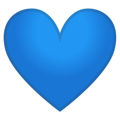 emoji blue heart