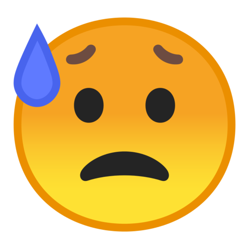 😥 Rosto Triste, Mas Aliviado Emoji