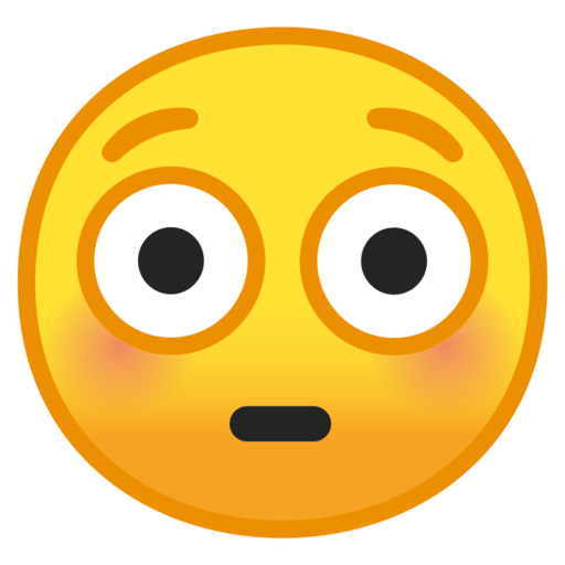 😳 errötetes Gesicht mit großen Augen-Emoji