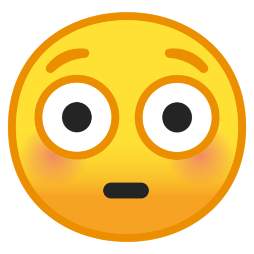 Flustered Emoji Meme Face - Light Orange