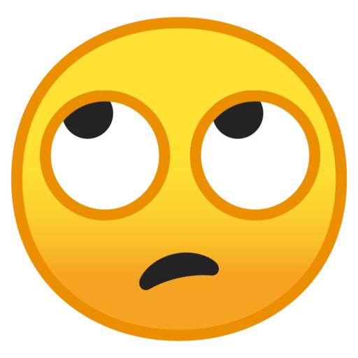 🙄 Augen verdrehendes Gesicht-Emoji