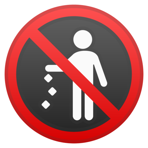 🚯 Prohibido Tirar Basura Emoji