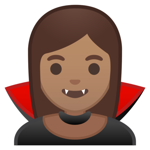 Desenho de Emoji mulher vampira para colorir