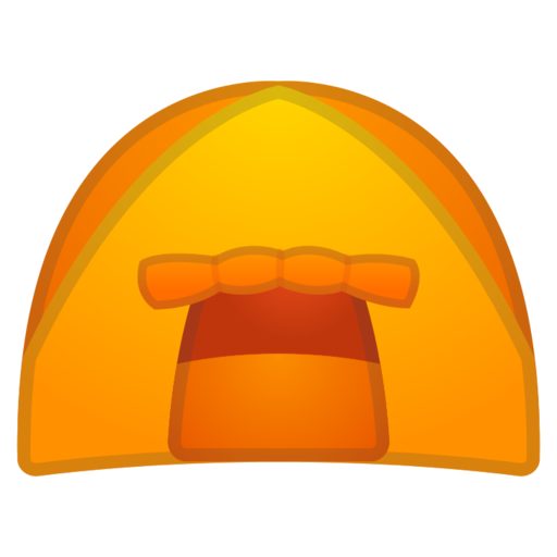 🏕️ Emoji de acampamento na barraca