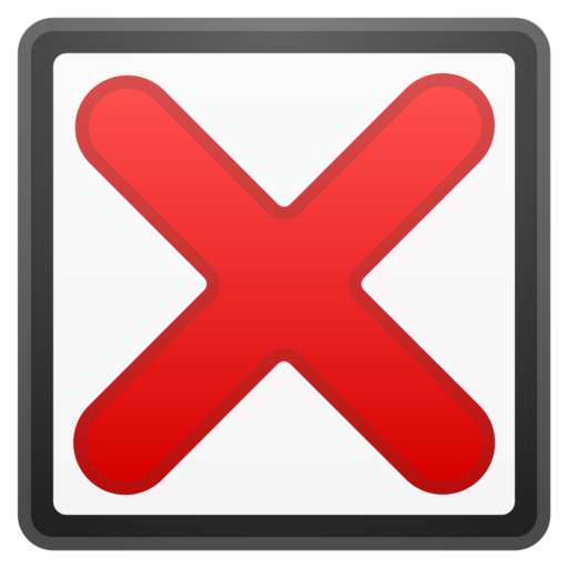 Botón Con Marca De Cruz Emoji