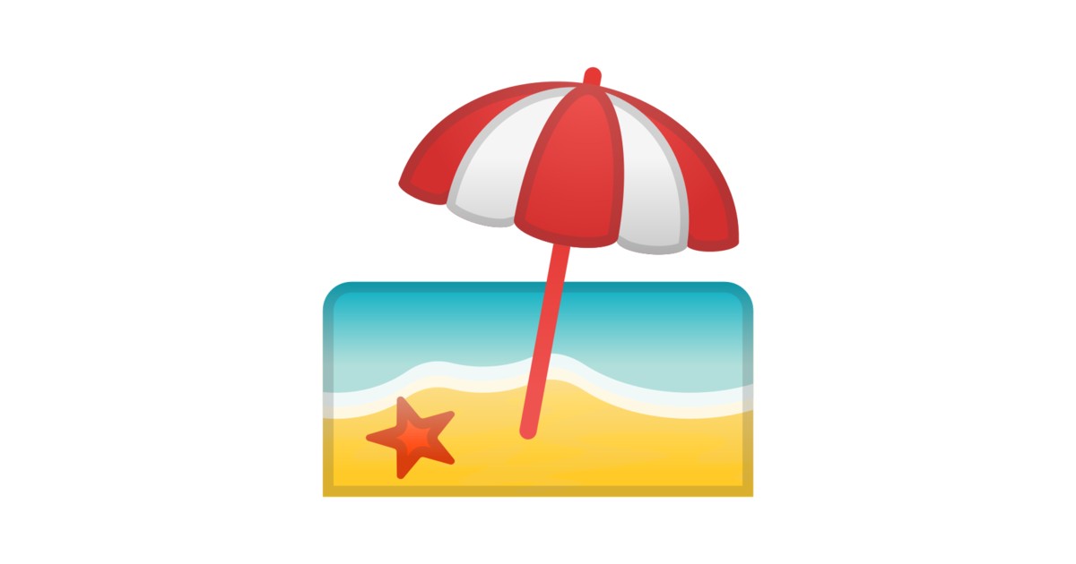 Beach With Umbrella Emoji