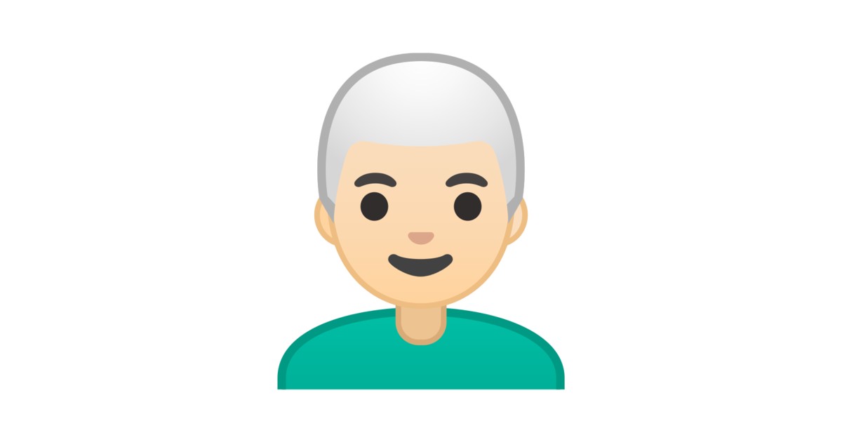 👨‍🦳 Man: White Hair Emoji - EmojiTerra - wide 5
