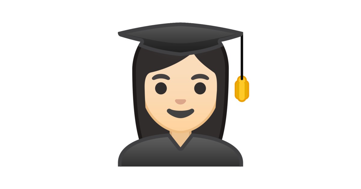 👩🏻‍🎓 Woman Student Light Skin Tone Emoji