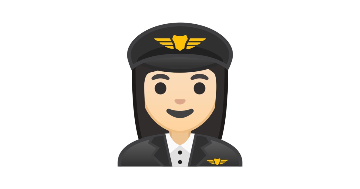 👩🏻‍ ️ Woman Pilot: Light Skin Tone Emoji